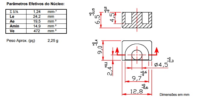 Ferrite Core EP13 AL=2500 /material Equivalent To PC40