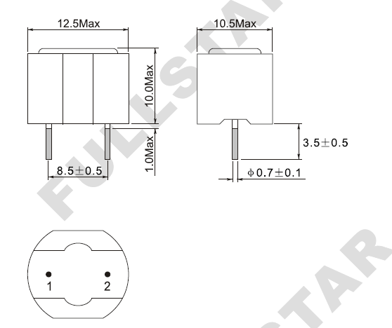 Through-hole Shielded Integrated Power Inductor With Inductance 10uH